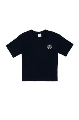 Базовая футболка темно-синего цвета для мальчика Неожиданная скидка в корзине