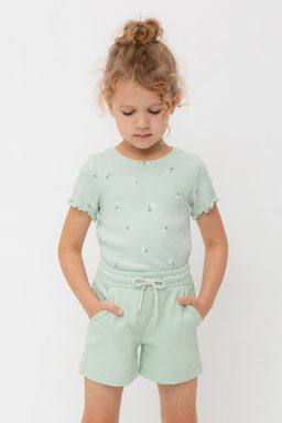 Шорты Crockid КР 400417-1 пастельно-зеленый футер  фото 9