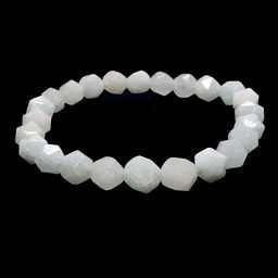 Браслет из камня 8мм с огранкой Аквамарин привлекает денежные потоки