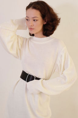 10670 Джемпер-туника с объёмными рукавами белый - Martichelli фото 23