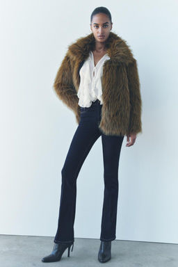 ZW COLLECTION BOOTCUT MID-WAIST CONTOUR JEANS - Zara фото 7