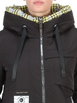 2166 BLACK Пальто зимнее женское MONGEDI (200 гр. холлофайбера) - Fashion фото 10