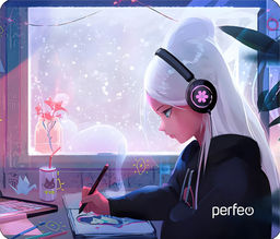 Коврик для мыши Perfeo "Anime 13", ткань + резиновое основание, 240*200*2мм, с рисунком (PF_D0646)