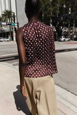 BLUSA LUNARES / Crudo / Granate - Zara фото 5