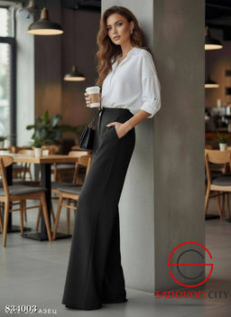 Брюки из плотной костюмной ткани