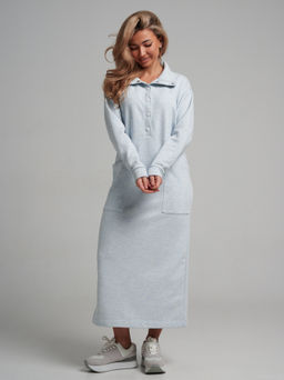 978 Платье "Меланж/голубой"