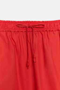 FALDA MIDI POPEL?N ZW COLLECTION / Rojo - Zara фото 6
