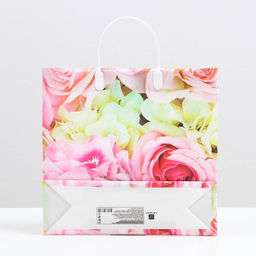 Цена за 10 шт. Пакет «Цветы для любимой», мягкий пластик, 30×30 см, 100 мкм