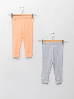 Beli Lastikli Basic Pamuklu K?z Bebek Pijama Alt 2li