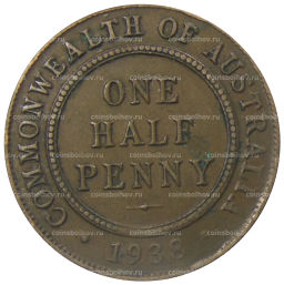 1/2 пенни 1938 года Австралия