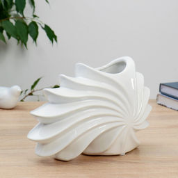 Ваза «Морской бриз» ракушка, 17×25 см, керамика, МИКС