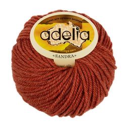 Пряжа ADELIA SANDRA 50% шерсть, 50% акрил 10 шт. х 50 г 90 м  4 м