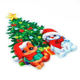 Цена за 2 шт. Интерьерное украшение «Новогодняя елка», 20×28 см