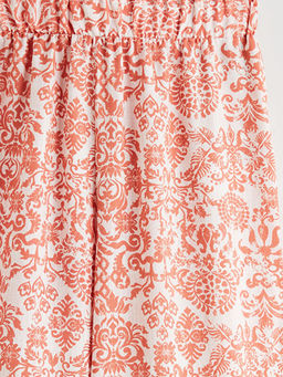 Beli Lastikli Desenli K?z ?ocuk Pantolon