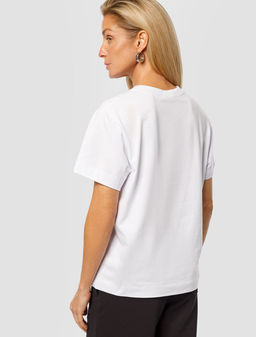 Футболка из премиального хлопка с авторским принтом - Vilatte фото 3