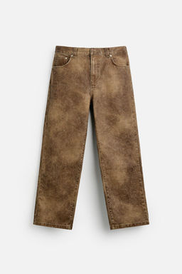 LIMITED EDITION WAXED-EFFECT JEANS - Zara фото 6