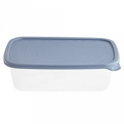 Контейнер для продуктов пластмассовый Романо 1,6л, 23х16,4х6,9см, серо-голубой, подходит для СВЧ (Россия) - Домашняя мода фото 2
