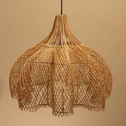 Светильник потолочный из ротанга «Цветок», 1×120 Вт, Е27, 60×60×50 см