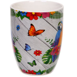 Цена за 2 шт. Кружка керамическая 350мл "Экзотические птицы"