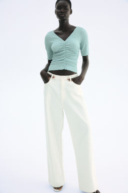 Top drapeado con textura - H&m фото 10