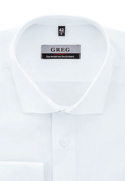 Сорочка мужская длинный рукав GREG 100/199/WHITE