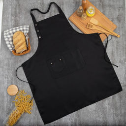 Фартук Этель Стиль цв.чёрный 70 х80см, 80% п/э, 20% хлопок