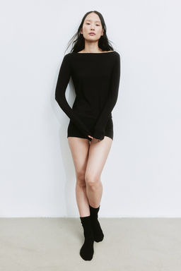 Camiseta con escote barco - H&m фото 2