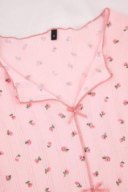 Yesil %100 Pamuklu Cicekli Kurdele/Fiyonklu Fitilli/Pointel Orme Pijama Tak?m? THMSS26PT00010 - Trendyolmilla фото 14