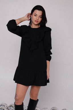 Платье-мини чёрное - Martichelli фото 5