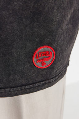 Premium Buyuk Beden Oversize/Genis Kesim Soluk Efekt %100 Pamuklu T-Shirt TMNSS23BF00000