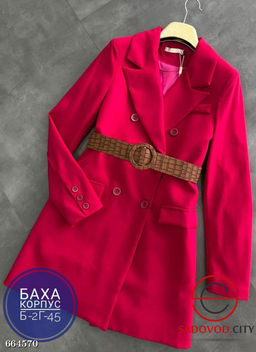 Платье-пиджак с ремнем женское