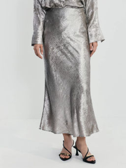 Юбка макси из блестящей ткани / Zarina