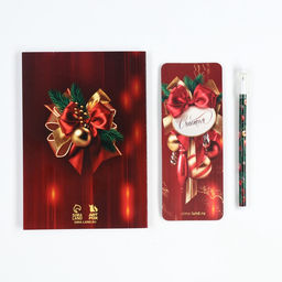 Подарочный набор новогодний, ежедневник, стикеры, ручка «С Новым годом!»