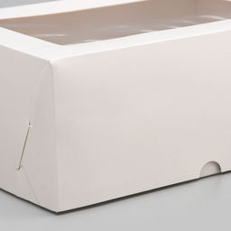 Цена за 3 шт. Коробка для 6 капкейков с окном, белая, 25×17×10 см