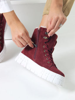 Ботинки EDART 216.212131w. бордо замша/шерсть  фото 8