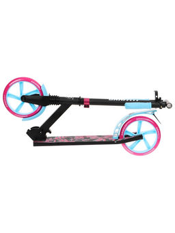 Самокат городской GRAFFITI Lux 200, складной, колёса PU 200 мм, амортизатор передний, ABEC 11 Carbon, чёрный, розовый