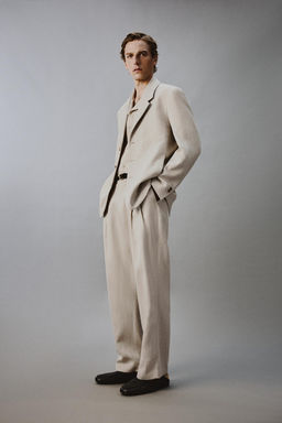 BLAZER RELAXED FIT TRAJE ALGOD?N - LINO / Arena - Zara фото 4