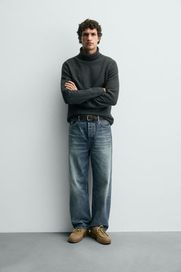 LEATHER MOC TOE SHOES - Zara фото 2