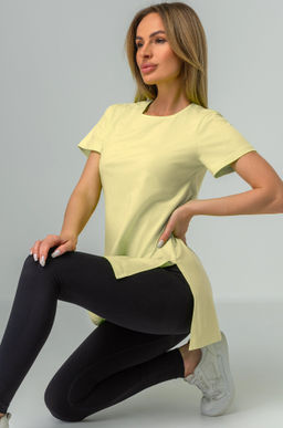 Женская удлиненная футболка с разрезами Happyfox