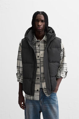 PADDED GILET WITH HOOD - Zara фото 2