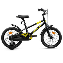 Велосипед 16" Rocket Gloss, цвет черный