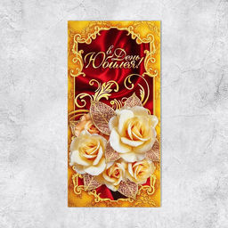 Цена за 10 шт. Конверт для денег «В День Юбилея», 16.5×8 см