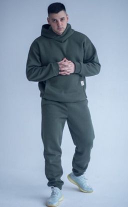 Костюм утепленный футер 3-нитка начес , хаки 265 - Knitka wear фото 11