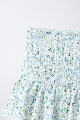FALDA BERMUDA FLORES / Azul claro - Zara фото 4