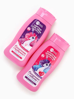 Набор детский Самой чудесной, гель-пена 250 мл, шампунь 250 мл, мочалка 25 г, Чистое счастье  фото 4