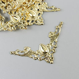 Цена за 20 шт. Уголок декоративный "Греческий узор" 4х4  см С1252