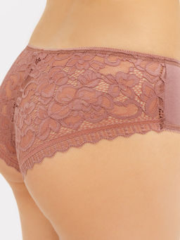 Цена за 2 штуки! Трусы женские шорты с деталями из кружева в коричневом оттенке кофейная роза2 412265H - Mark formelle фото 5