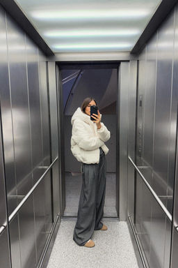 WATER AND WIND PROTECTION SHORT PUFFER ANORAK - Zara фото 12