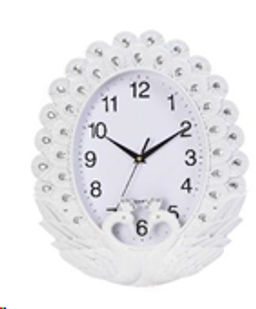 Часы настенные Павлины 31х37 см / WS-7595 /уп 20/белые