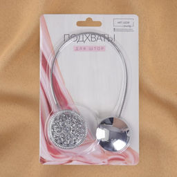 Подхват для штор Винтаж, d = 4 см, цвет серебряный - Арт узор фото 3